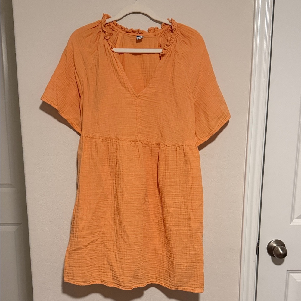 Old Navy Asymmetrical Orange Dress